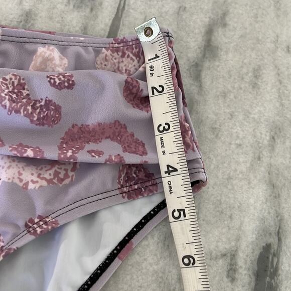 Purple Animal Print 2pc Bikini Swimsuit Woman Size Medium - Picture 8 of 12